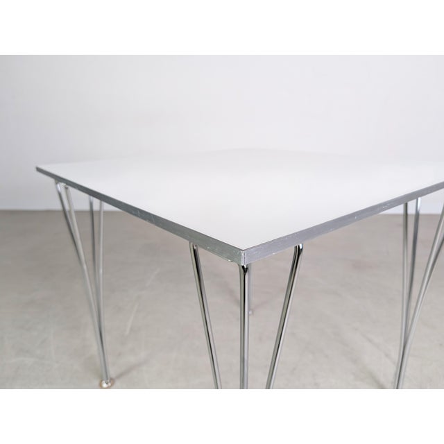 Mid-Century Modern Square Dining Table by Piet Hein for Fritz Hansen For Sale - Image 3 of 12