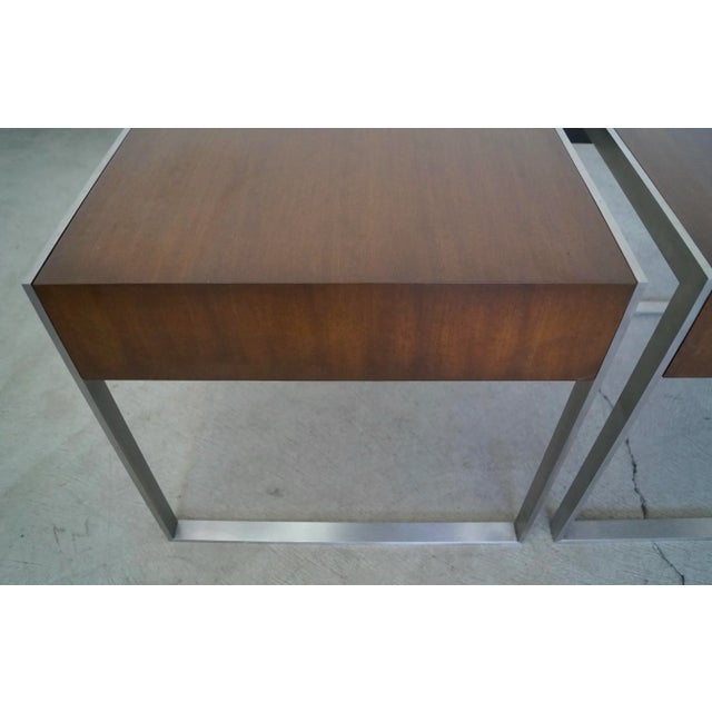 Brown Early 2000's Bernhardt Side Tables - a Pair For Sale - Image 8 of 13