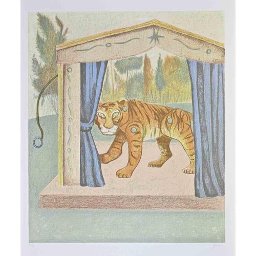 Lithograph hand colored realized by Enrico Benaglia. Edition of 120. Hand signed and numbered in pencil. Excellent...