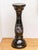 Black Porcelain Planter on Pedestal with Peacock Decor For Sale - Image 8 of 9