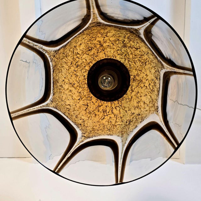 1970s Murano Glass Pendant Chandelier- Italy For Sale - Image 9 of 13