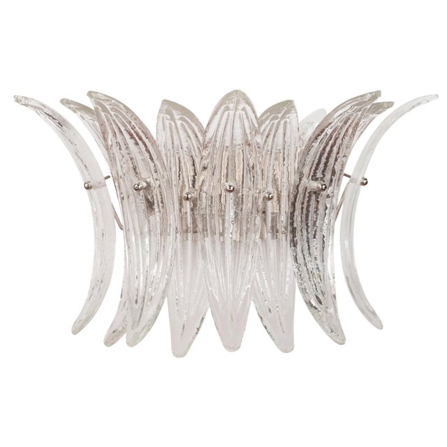 Murano Glass Wall Sconce with Leaves, Italy, 1980s For Sale - Image 10 of 10