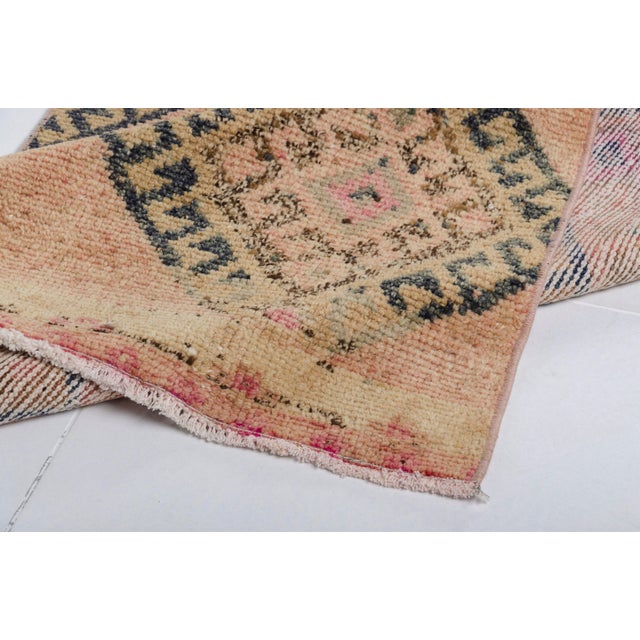 Turkish Mid 20th Century Oushak Turkish Anatolian Hallway Runner For Sale - Image 3 of 11