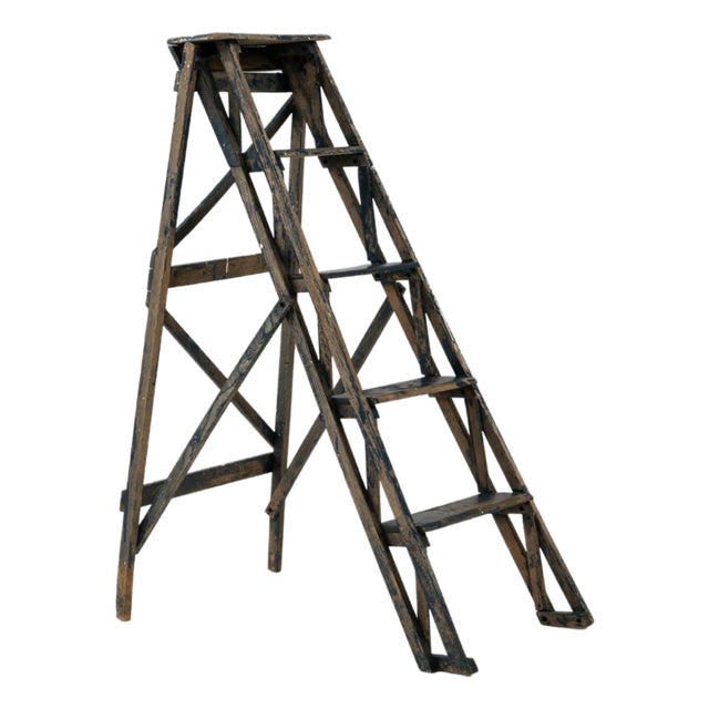 1900s French Wooden Painters Ladder For Sale