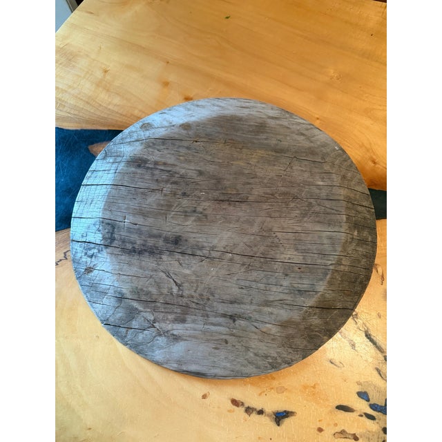 Farmhouse Late 19th Century Primitive Solid Wood Bread Board For Sale - Image 3 of 3