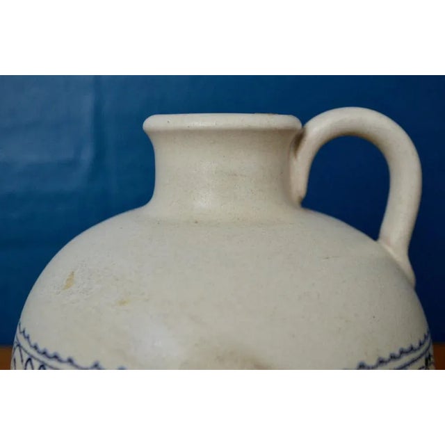 White Vase with Mediterranean Decorations, 1970s For Sale - Image 6 of 8