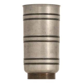 Vase in Pewter and Brass attributed to Edvin Ollers, 1944 For Sale