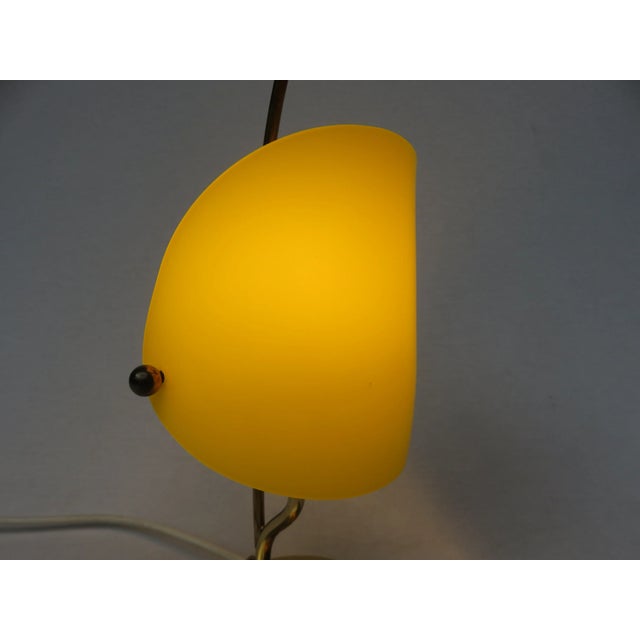 Yellow & Red Brass and Acrylic Glass Table Lamps, 1950s, Set of 2 For Sale - Image 16 of 18
