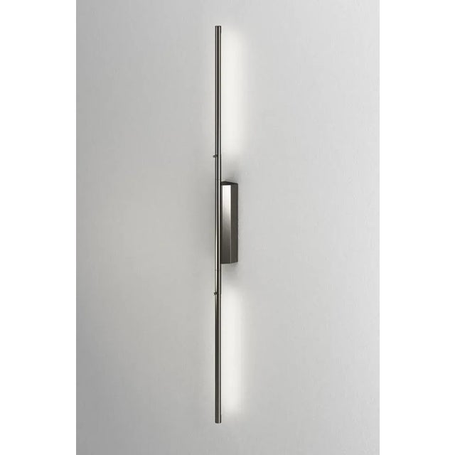 Ip link double 960 satin graphite wall light by emilie cathelineau dimensions: d4.5 x w5 x h96 cm materials: solid brass,...