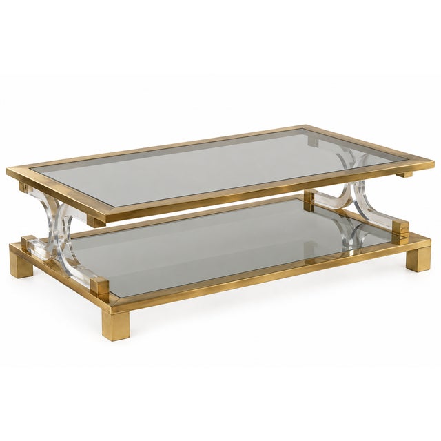This Midtown cocktail table exemplifies the studio’s refined approach to modern classic furniture with clear Hollywood...
