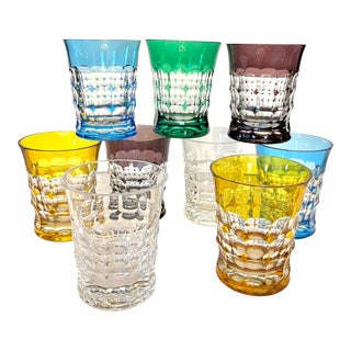 Christian Lacroix Crystal Glasses- Set of 9 For Sale