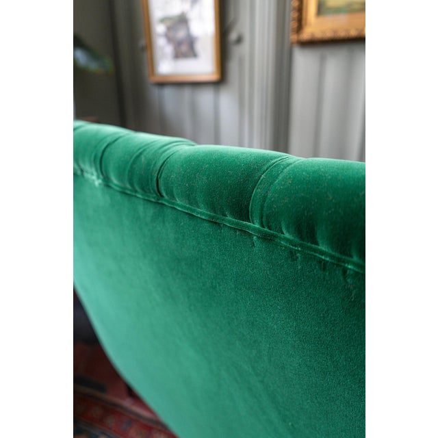 Mid-Century Velvet Sofa, 1950s For Sale - Image 6 of 8