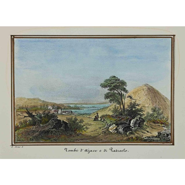 Tombs of Ajax and Patroclus is a lithograph realized in 1862. Good conditions. The artwork belongs to the Suite Uses and...