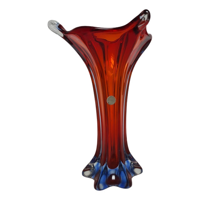 Italian Postmodern Vase in Murano Glass from Mandruzzato, 1950s For Sale