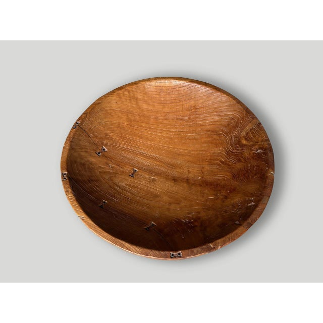 Andrianna Shamaris Monumental Sculptural Rare Teak Wood Bowl For Sale - Image 12 of 18