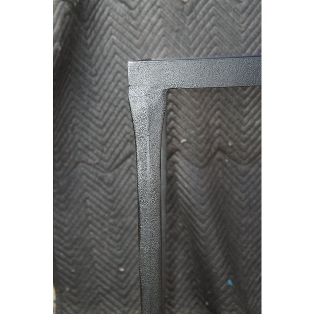 Black Late 20th Century Bernhardt Silviano Heavy Cast Iron Entry Console Sofa Table For Sale - Image 8 of 12