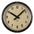 Industrial Black Factory Wall Clock from IBM, 1950s For Sale