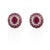 This is part of Chairish’s Fine Jewelry assortment. Ruby and Diamond Pushback Stud Earrings in 14K gold. Embrace your look...