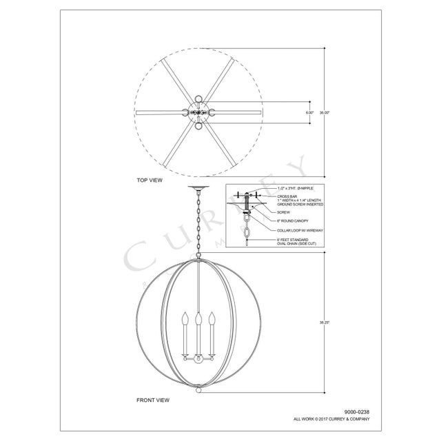 Modern Currey & Company Ogden Orb Chandelier For Sale - Image 3 of 4