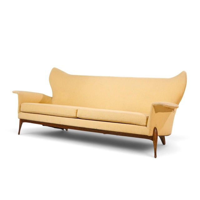 Mid-Century Modern Ben Seibel Mid Century Walnut Gala Sofa For Sale - Image 3 of 9