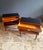 Vintage Italian Teak and Glass Bedside Tables, 1960s, Set of 2 For Sale - Image 4 of 11