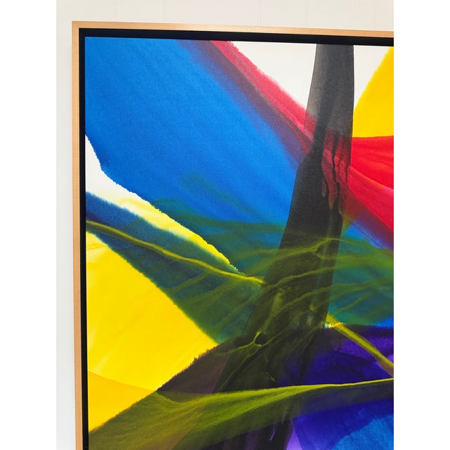 2000 - 2009 Mid-Century Modern Large Lillian B. Beranek Abstract Fluid Acrylic Painting - 36'x40' For Sale - Image 5 of 9