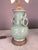 Chinese 1920s Chinese Celadon Glazed Table Lamp With Raised Floral Design For Sale - Image 3 of 7