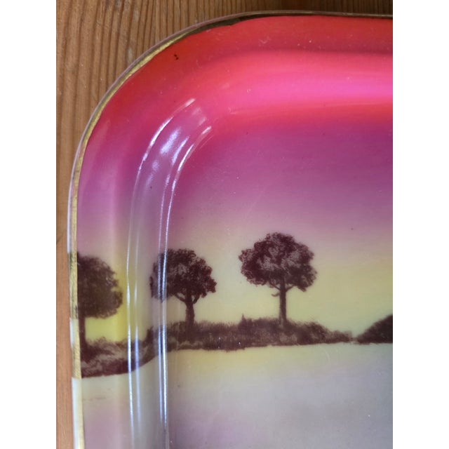 1940s Porcelain Tray With Handpainted Hunt Scene For Sale - Image 4 of 9