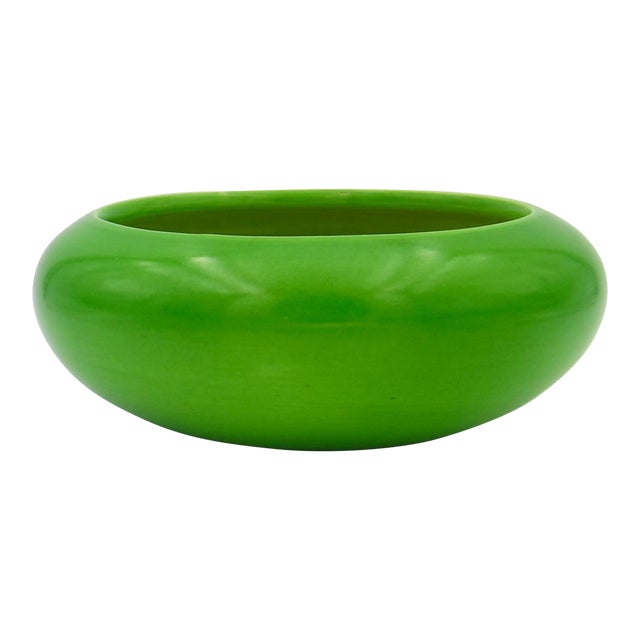 An English Art Deco Green Bowl From Bretby Art Pottery For Sale