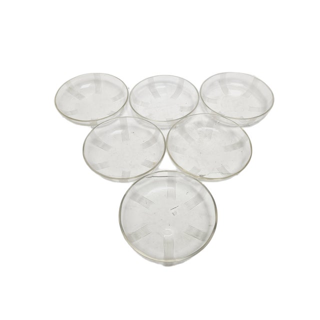 Vintage Art Deco Teller Pads for Desserts, 1930s, Set of 6 For Sale - Image 3 of 11