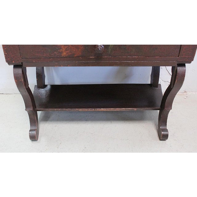 Small Chest of Drawers in Pine and Cracked Varnish, 1920s For Sale - Image 17 of 18