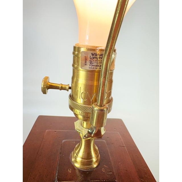 Wildwood Vintage Wildwood Lamp Co., Chinese Chippendale Style Fretwork Wooden Tea Canister C. 1980' Table Lamps. For Sale - Image 4 of 12