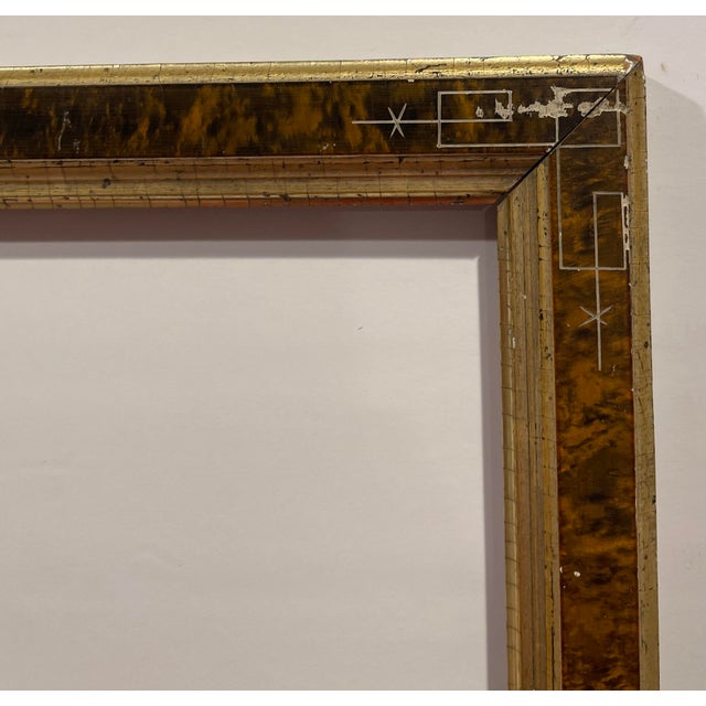 Late 19th Century 1880s Eastlake Faux Burl and Gilt Picture Frame For Sale - Image 5 of 6