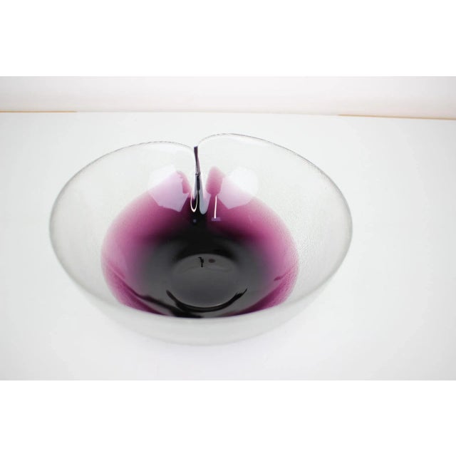 Mid-Century Bowl by Jiri Suhajek for Crystalex, 1970s For Sale - Image 4 of 14