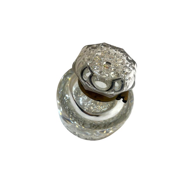 French Antique French Cut Glass Inkwell, Desk Accessory, Circa 1880 For Sale - Image 3 of 6