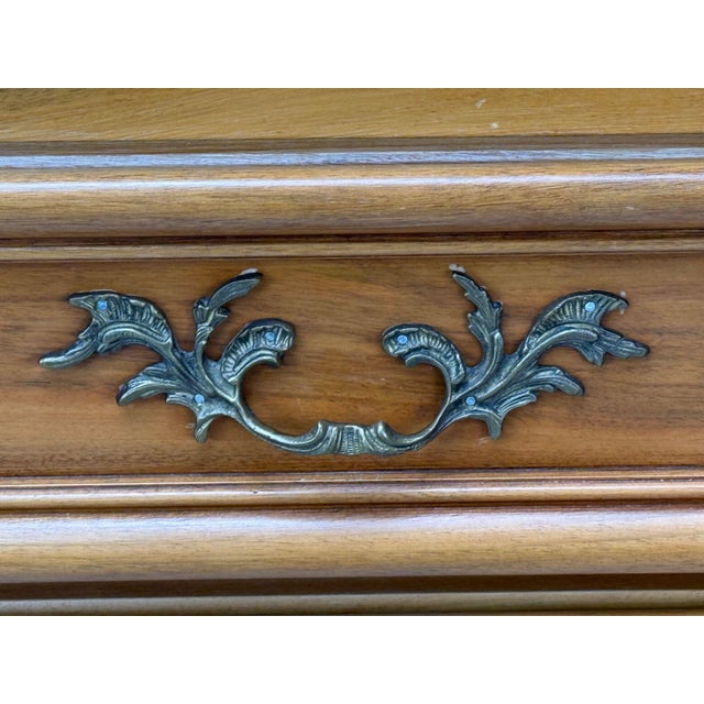 French Provincial, Monumental Sideboard, Wood, Brass, France, 1960s For Sale - Image 9 of 14