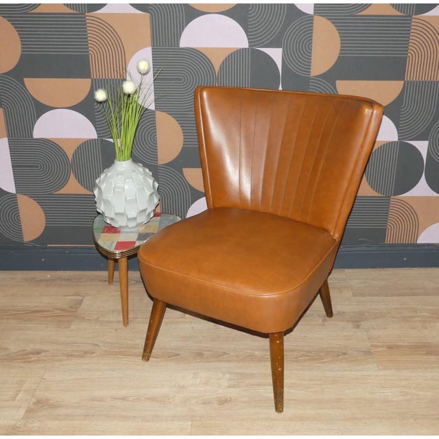Wood Vintage Cocktail Chair, 1950s For Sale - Image 7 of 11