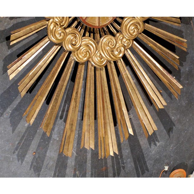 Early 19th Century Large Italian Cloudy Sunburst For Sale - Image 5 of 10