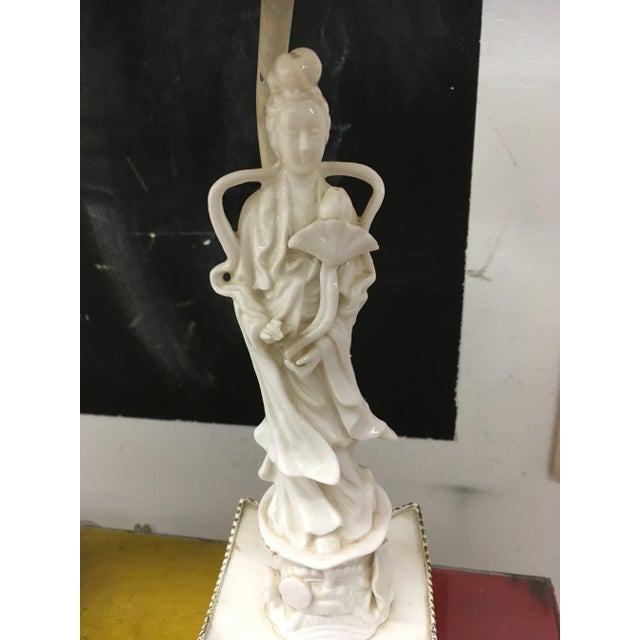 1930s Vintage Porcelain Lamps - A Pair For Sale - Image 5 of 9