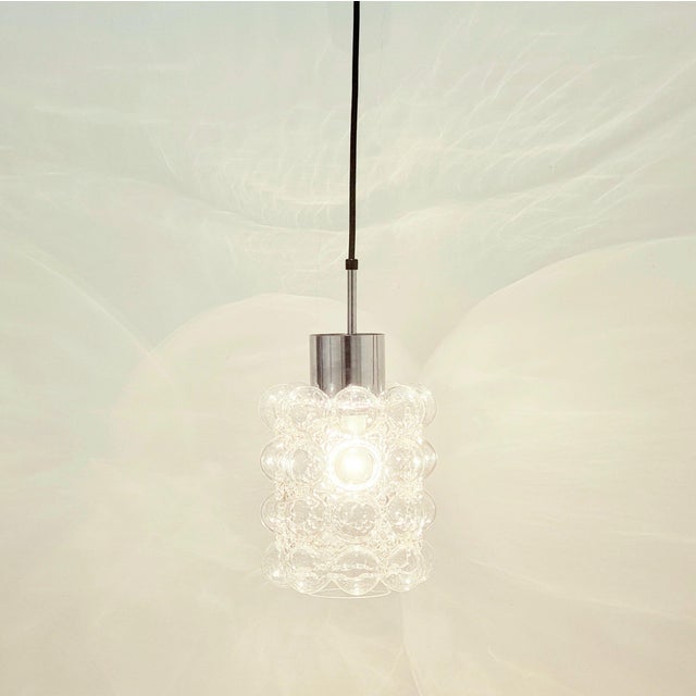 Mid-Century Modern 1960s Mid-Century Modern Bubble Glass Pendant Lights by Helena Tynell for Limburg, Germany - a Pair For Sale - Image 3 of 7