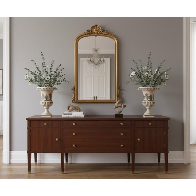 Off-white Vintage Neoclassical Style Ceramic Pedestal Urns - Pair For Sale - Image 8 of 9