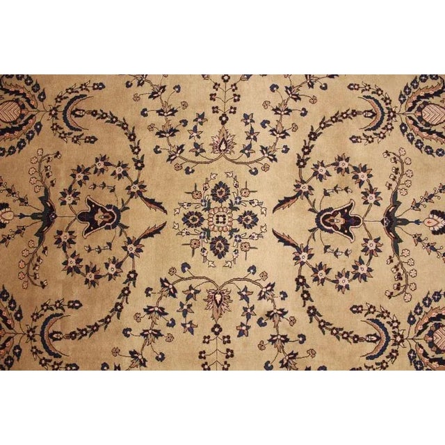 Textile Middle Eastern Hand-Knotted Saroug Rug For Sale - Image 7 of 10