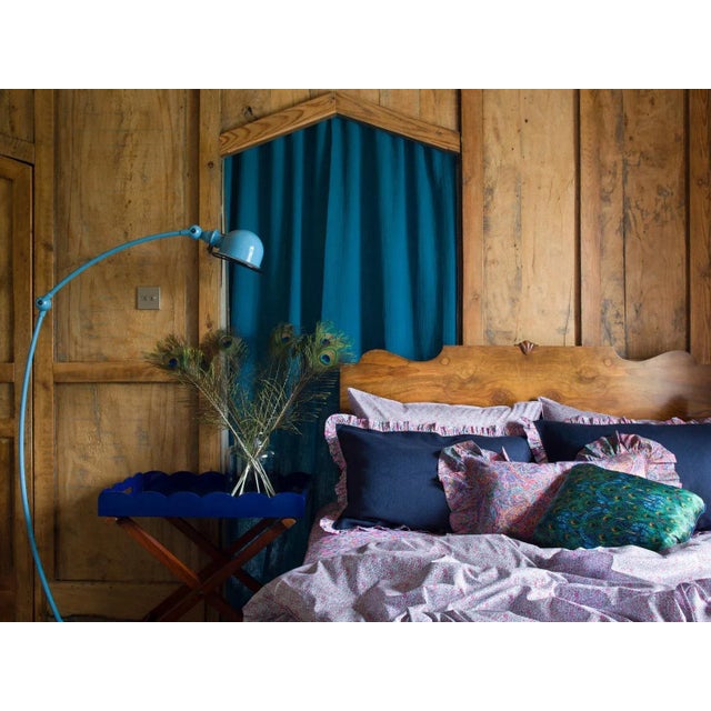 Not Yet Made - Made To Order Silk Piped Cushion Made With Liberty Fabric Peacock Manor For Sale - Image 5 of 6