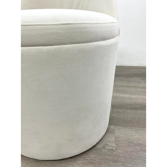 2020s Caracole Modern White Velvet Accent Chair For Sale - Image 5 of 5