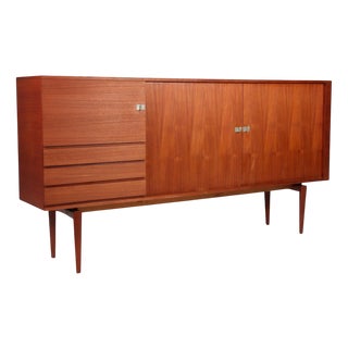 Mid-Century Scandinavian Teak Sideboard by Henry Walther Klein for Bramin, 1950s For Sale