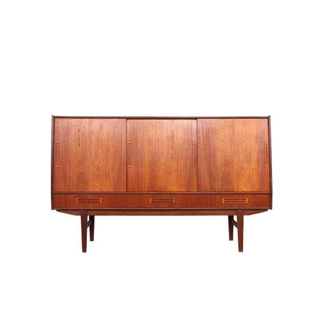 Danish Teak Highboard with Bar Section, 1960s For Sale - Image 15 of 16