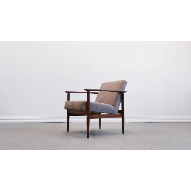 Mid-Century Easy Chair in Grey Upholstery, 1960s For Sale - Image 13 of 13