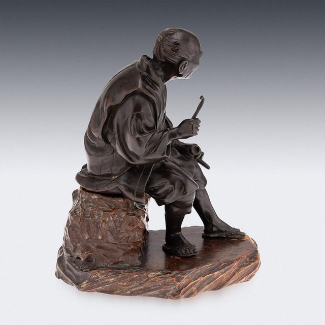 Antique Japanese Meiji Bronze Okimono, 19th Century For Sale - Image 6 of 18