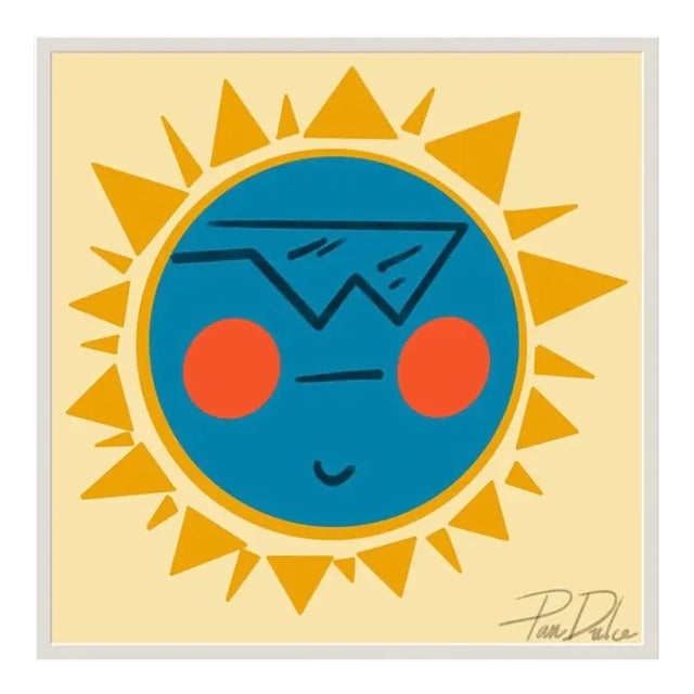 Eighties Sun Giclee on Canvas by Pan Dulce For Sale