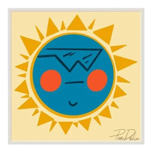 Eighties Sun Giclee on Canvas by Pan Dulce
